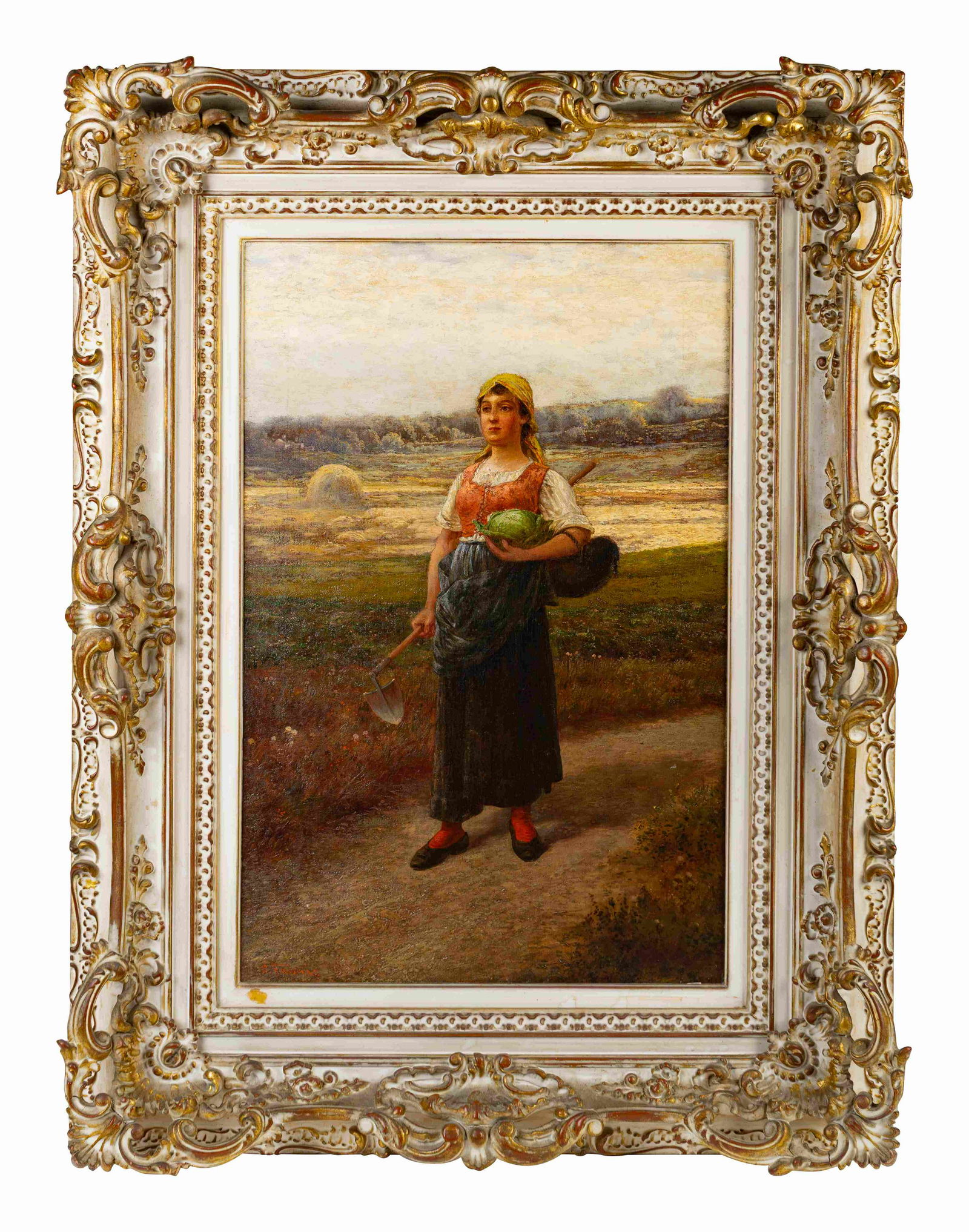 Artist Unknown 19th/20th Century Peasant Girl on (1 of 4)