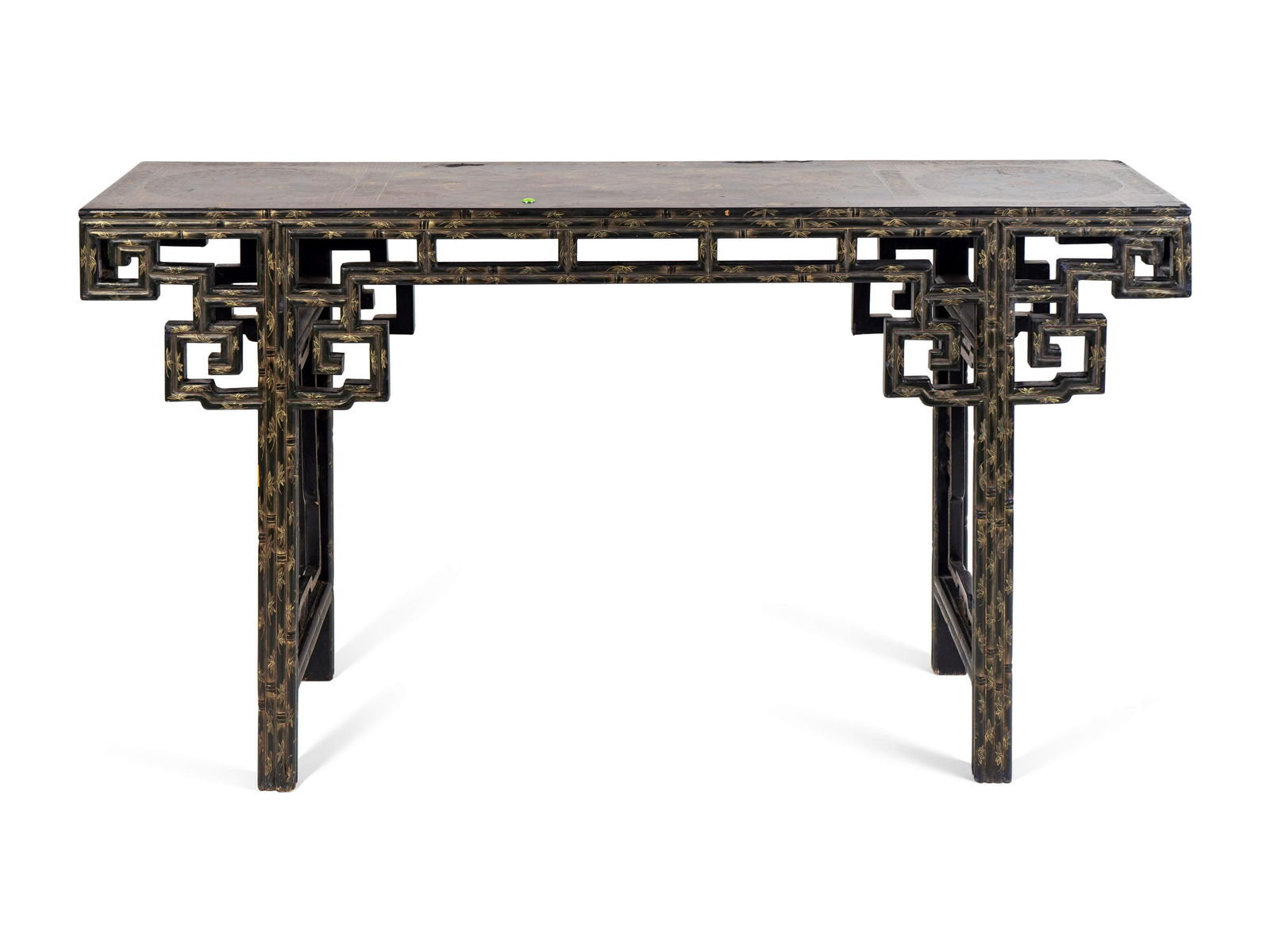 A Chinese Green Lacquer and Parcel Gilt Altar Table (1 of 8)