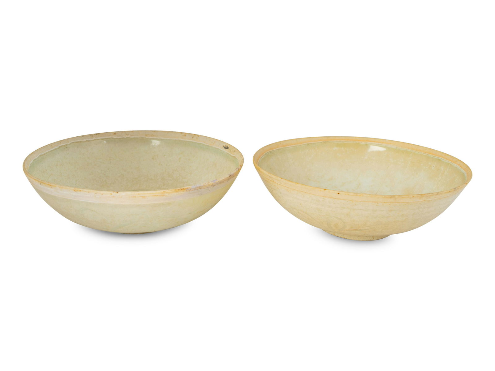 Two Chinese Qingbai Glazed Incised Porcelain Bowls (1 of 3)