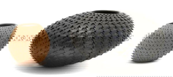 Two American Vases, Michael Wisner, Diameter of l: Two American Vases, Michael Wisner, each of flattened ovoid form, with repeating geometric decoration, both dated '06. Diameter of larger 7 inches. Property from the Estate of Marjorie C. Barnett, M.D