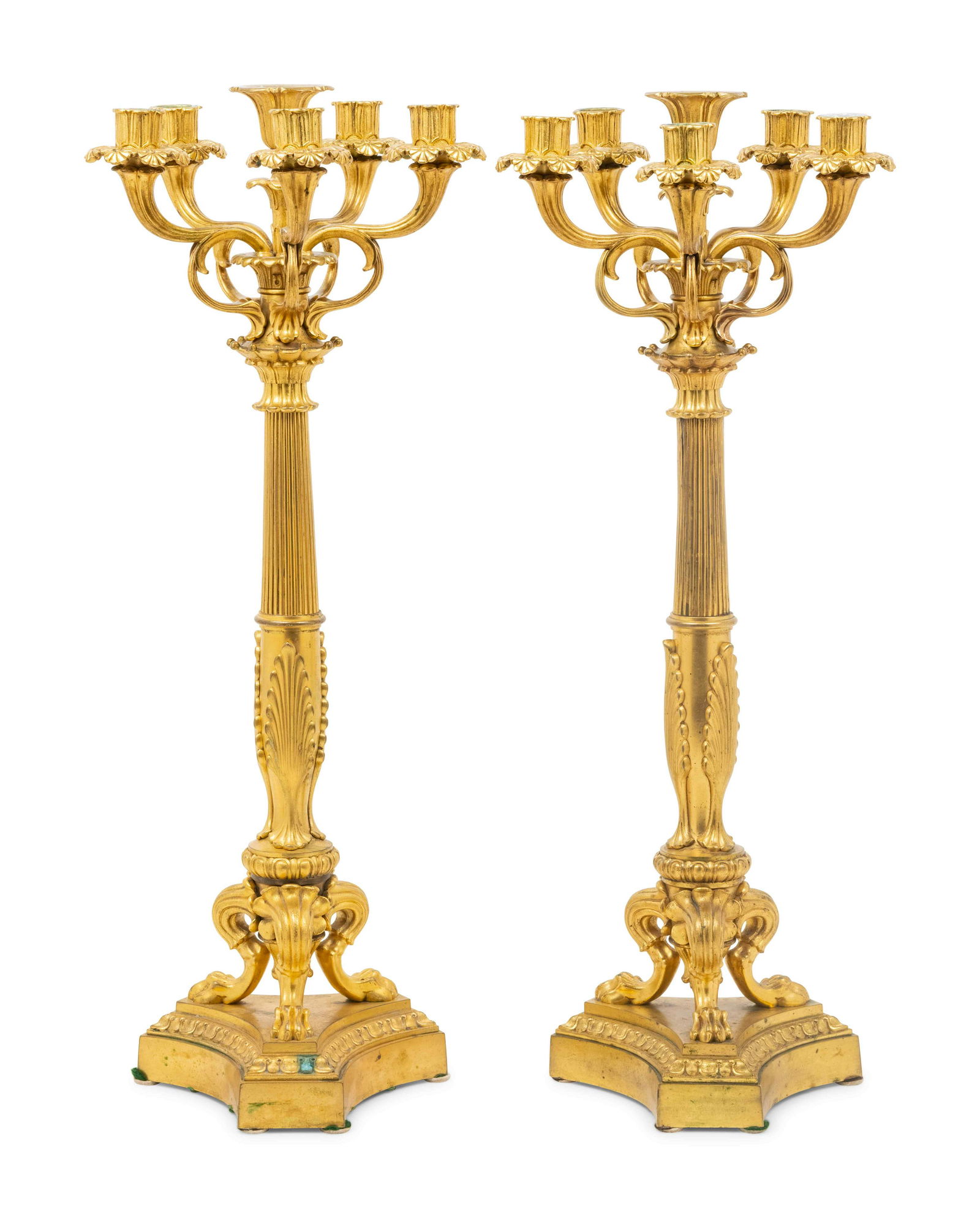 A Pair of Louis XVI Style Gilt Bronze Six-Light (1 of 4)