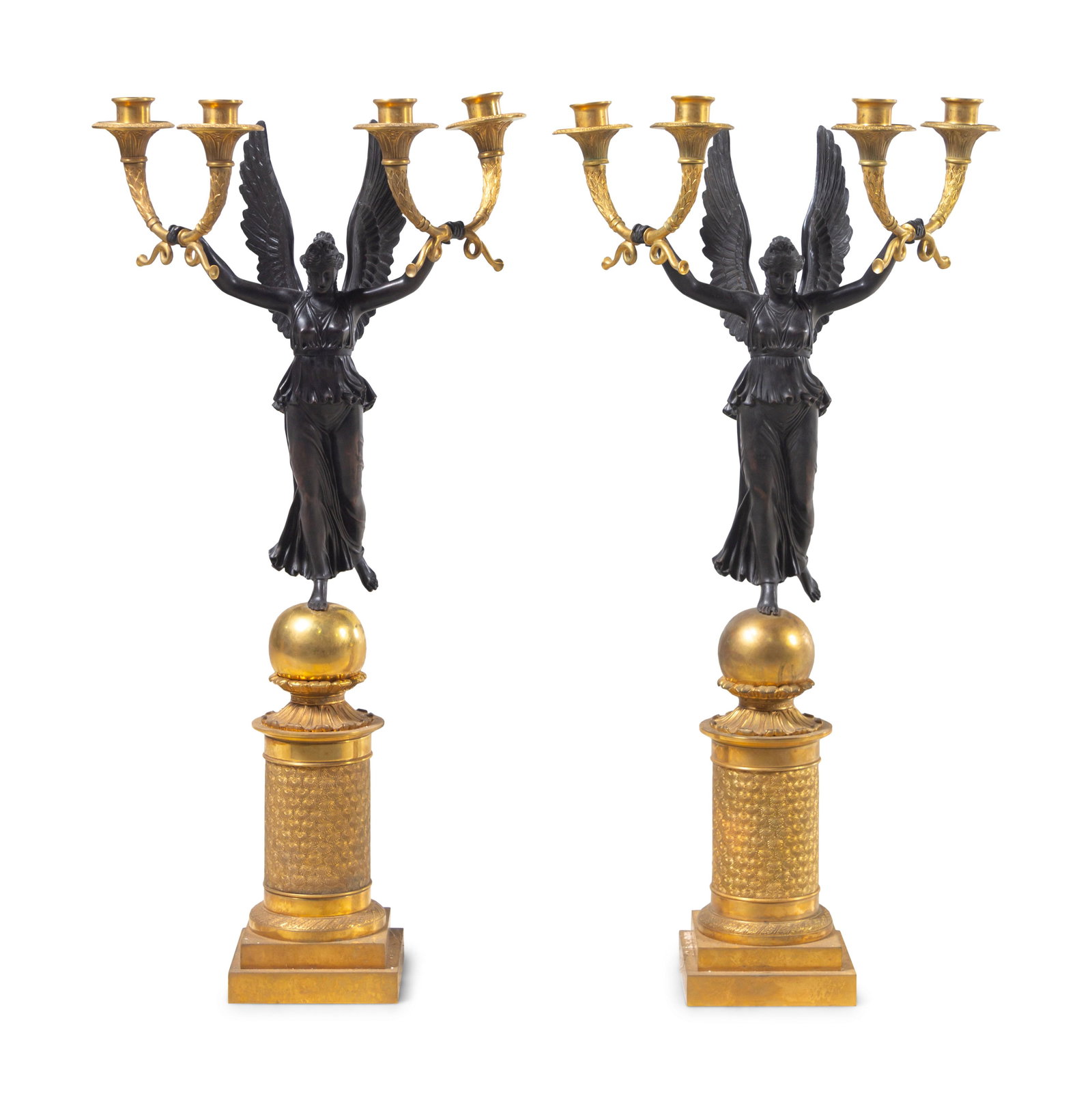 A Pair of Empire Style Gilt and Patinated Bronze (1 of 3)