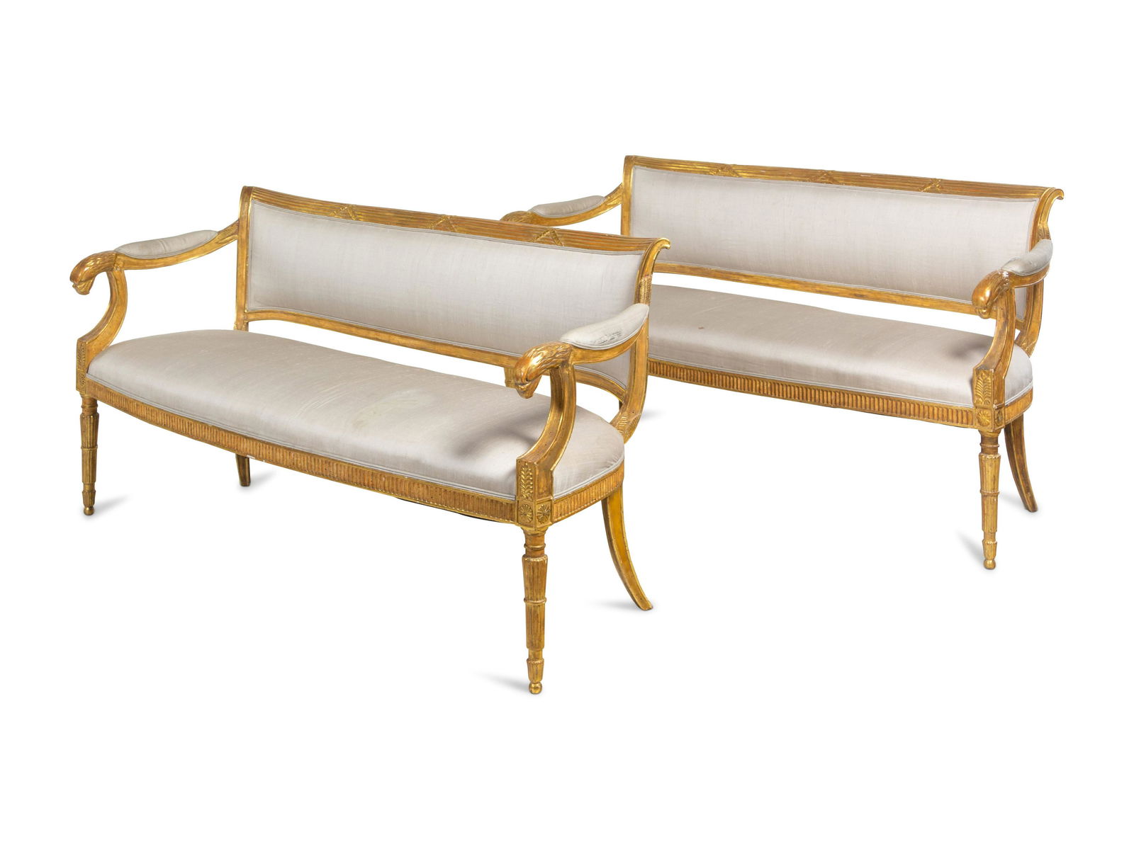 A Pair of Northern Italian Giltwood Sofas with Griffin (1 of 6)