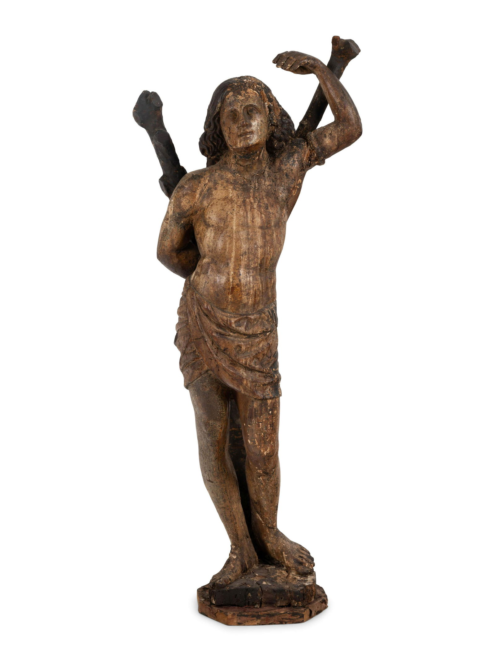 An Italian Carved and Polychromed Figure of St. (1 of 5)