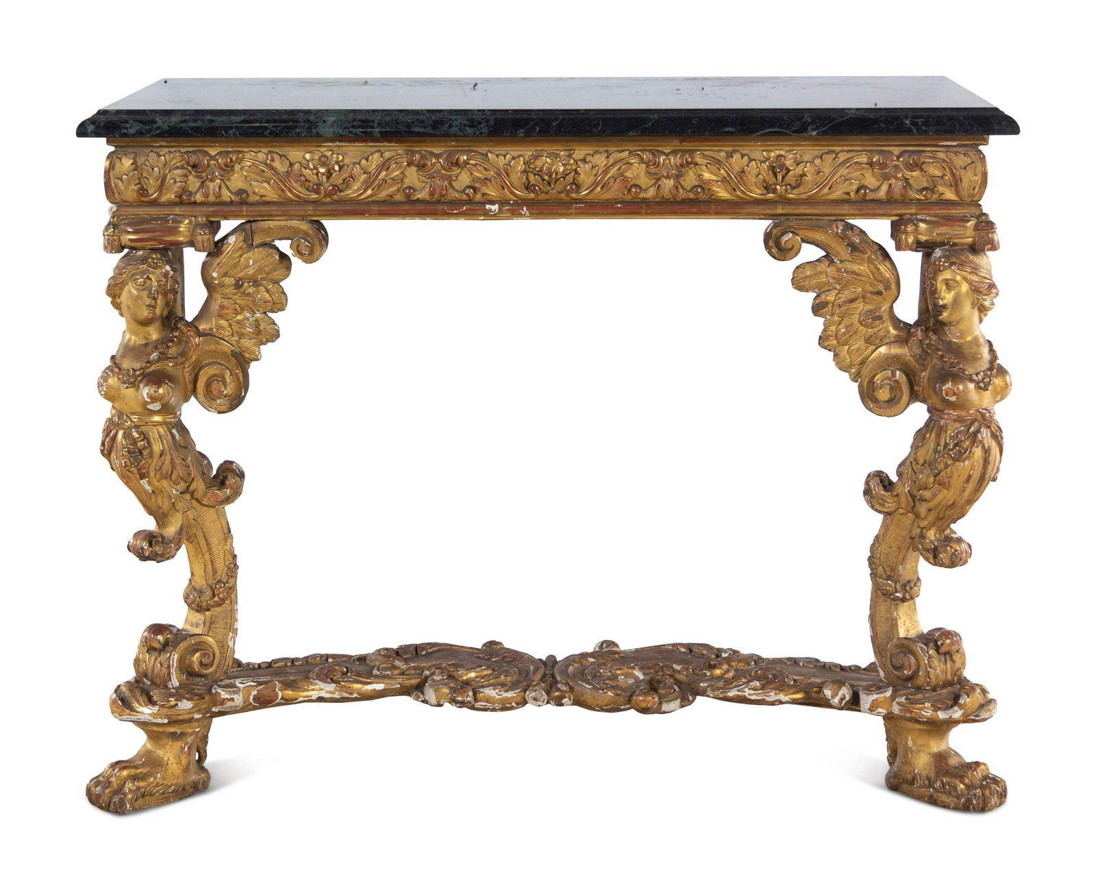 An Italian Giltwood Marble-Top Console Table (1 of 7)