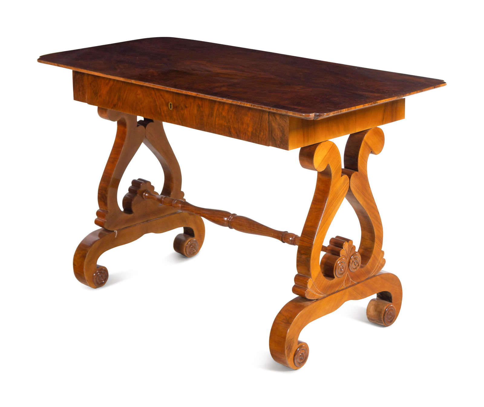 A German or Austrian Walnut Writing Table (1 of 3)