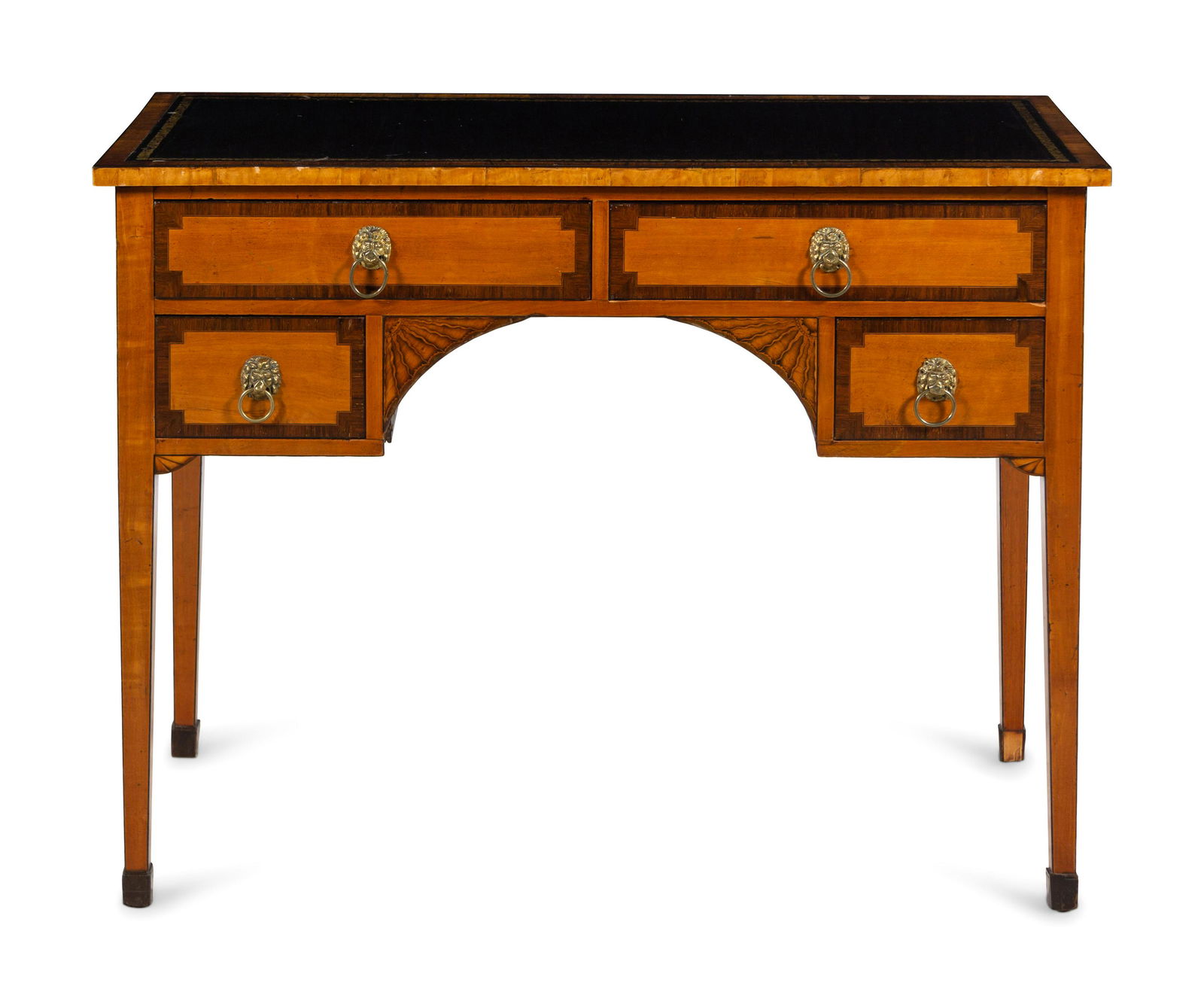 A George III Mahogany, Satinwood and Marquetry Writing (1 of 4)