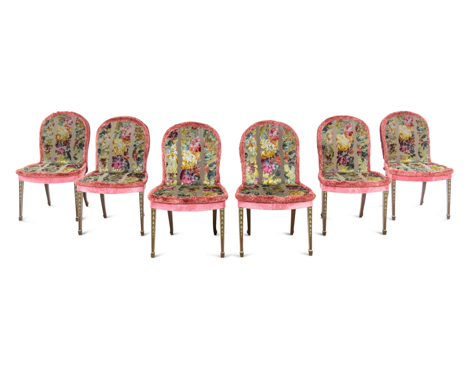 A Set of Six George III Style Painted Dining Chairs (1 of 3)