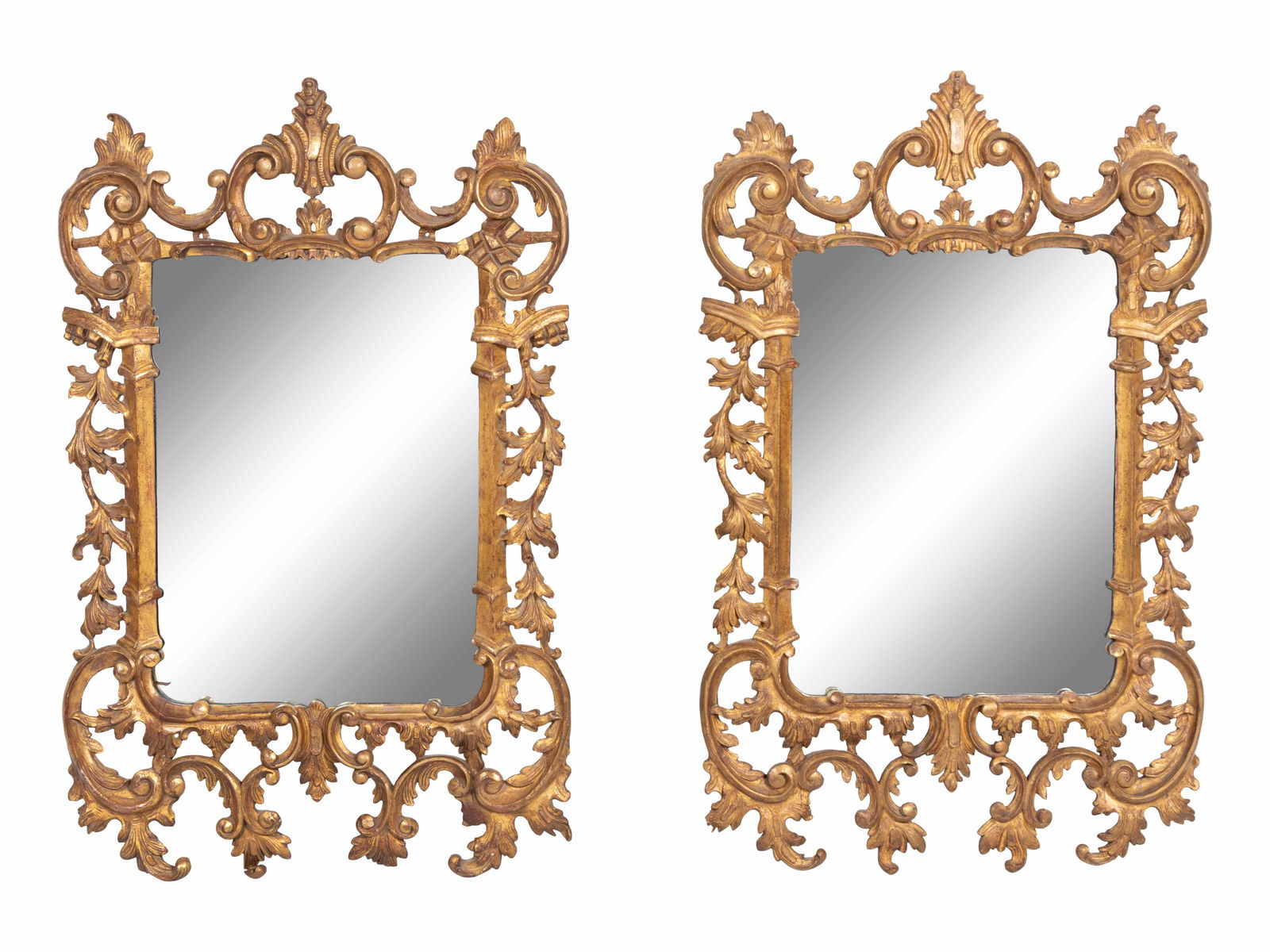 A Pair of George III Carved Giltwood Mirrors (1 of 3)