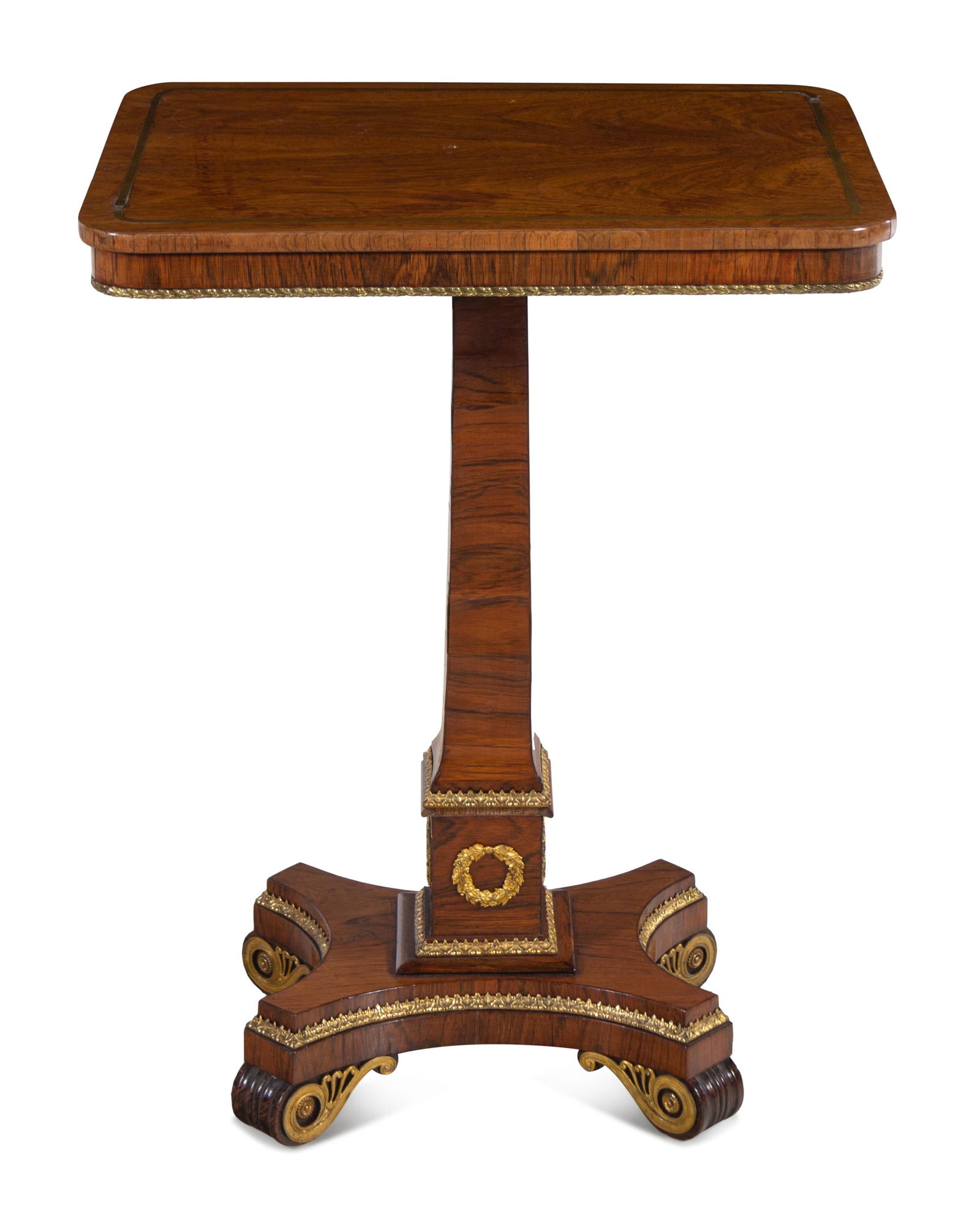 A Regency Gilt Bronze Mounted and Brass Inlaid Rosewood (1 of 3)