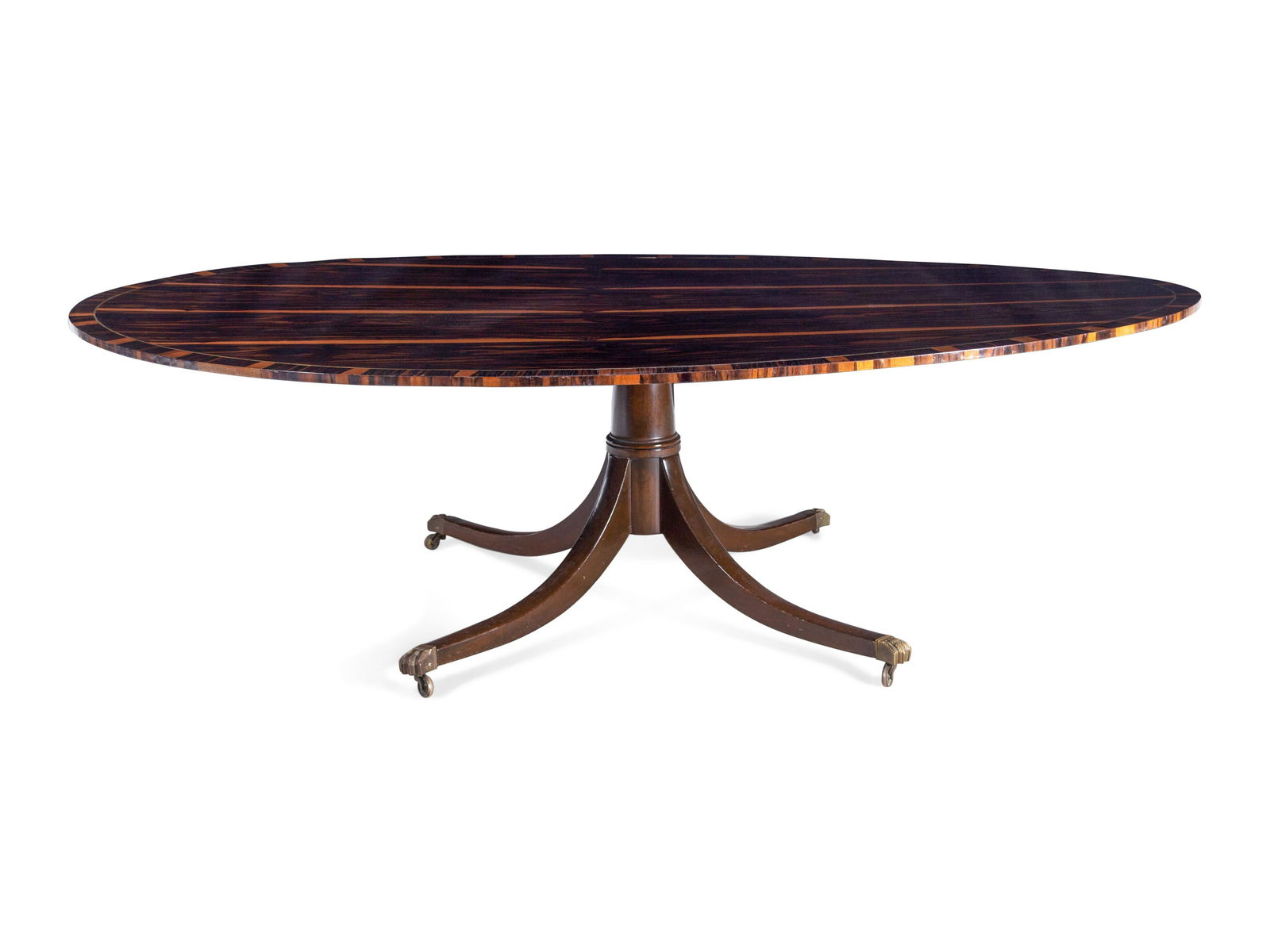 A Regency Style Macassar Ebony Oval Dining Table Top on (1 of 4)