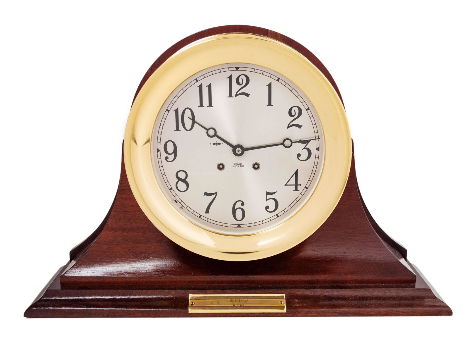 A Chelsea Mahogany and Brass Ship's Bell Clock (1 of 3)