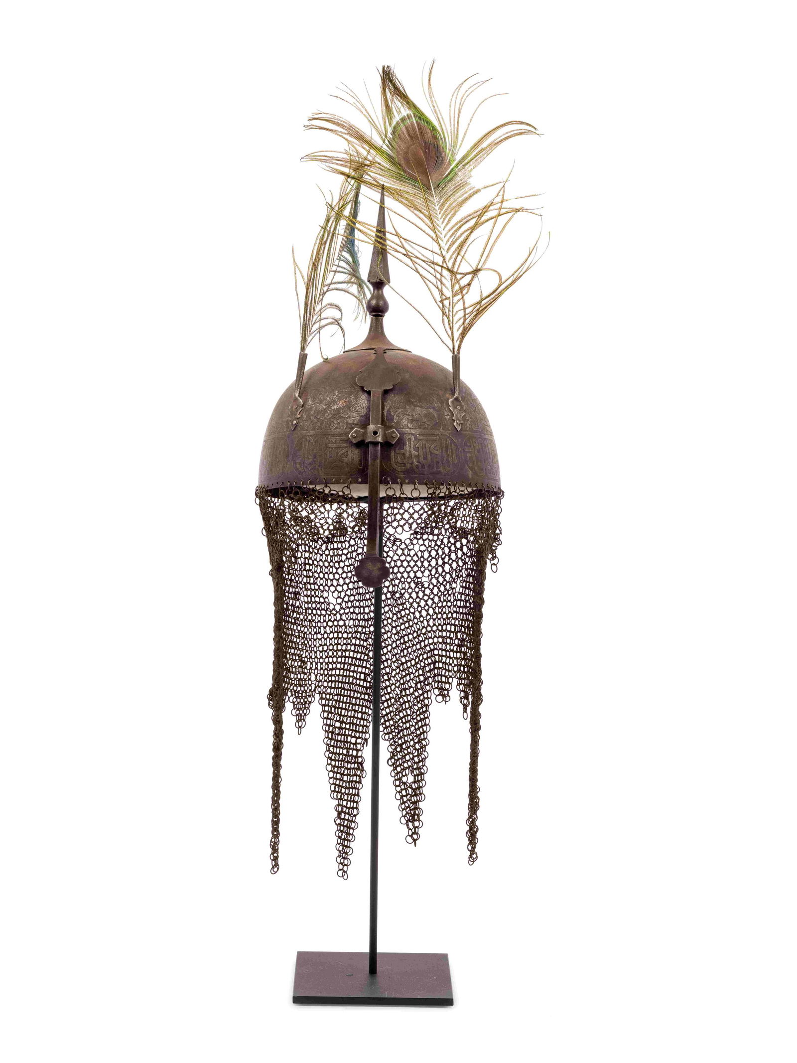 A Persian Khula Khud Helmet with Shield and Sword (1 of 10)