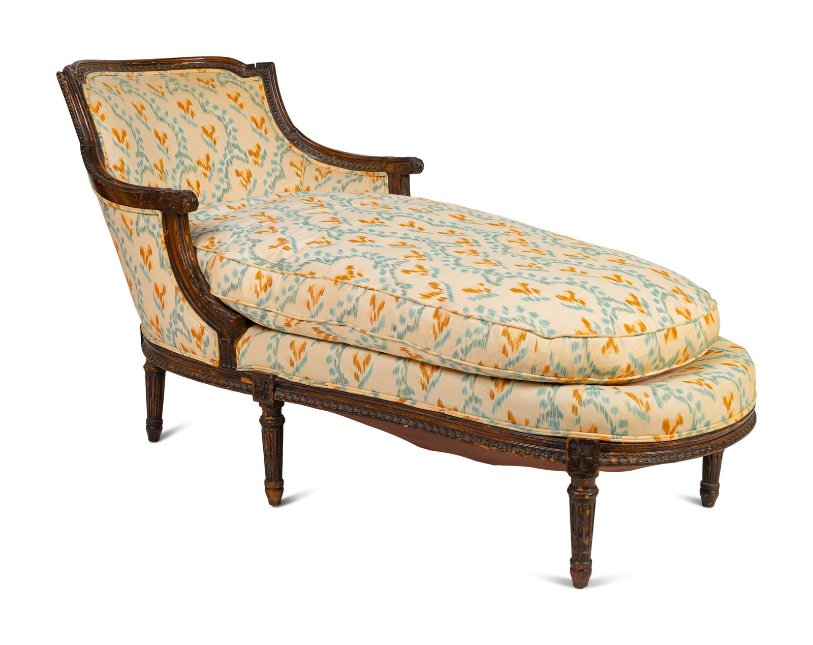 A Louis XVI Style Chaise Longue Height 31 x length 60 x (1 of 2)