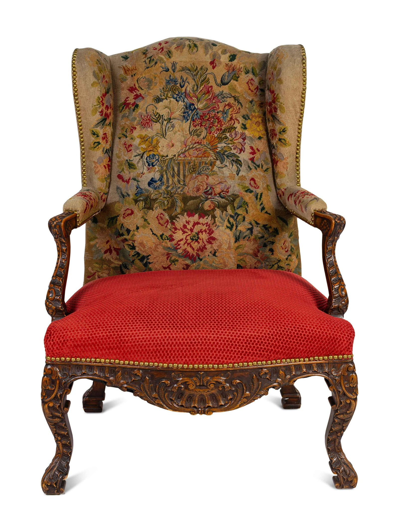 A Regence Style Carved Walnut Bergere a  Oreilles (1 of 6)