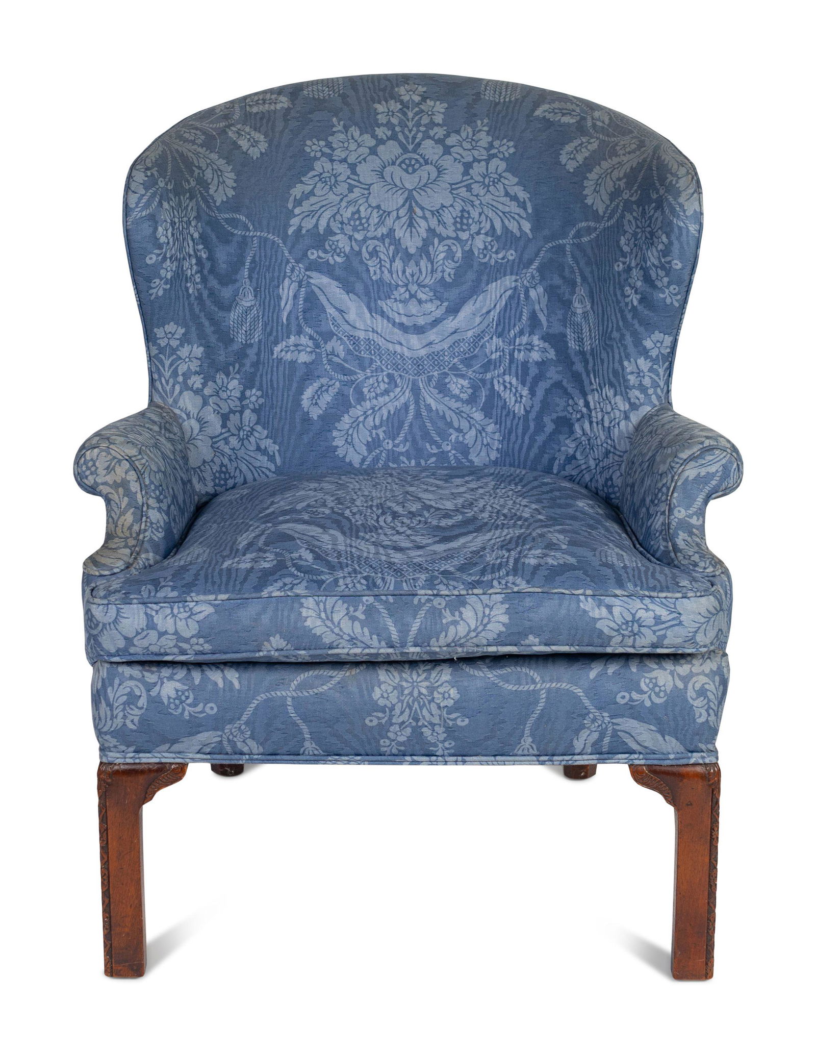 A Georgian Style Upholstered Armchair Height 38 1/2 x (1 of 4)