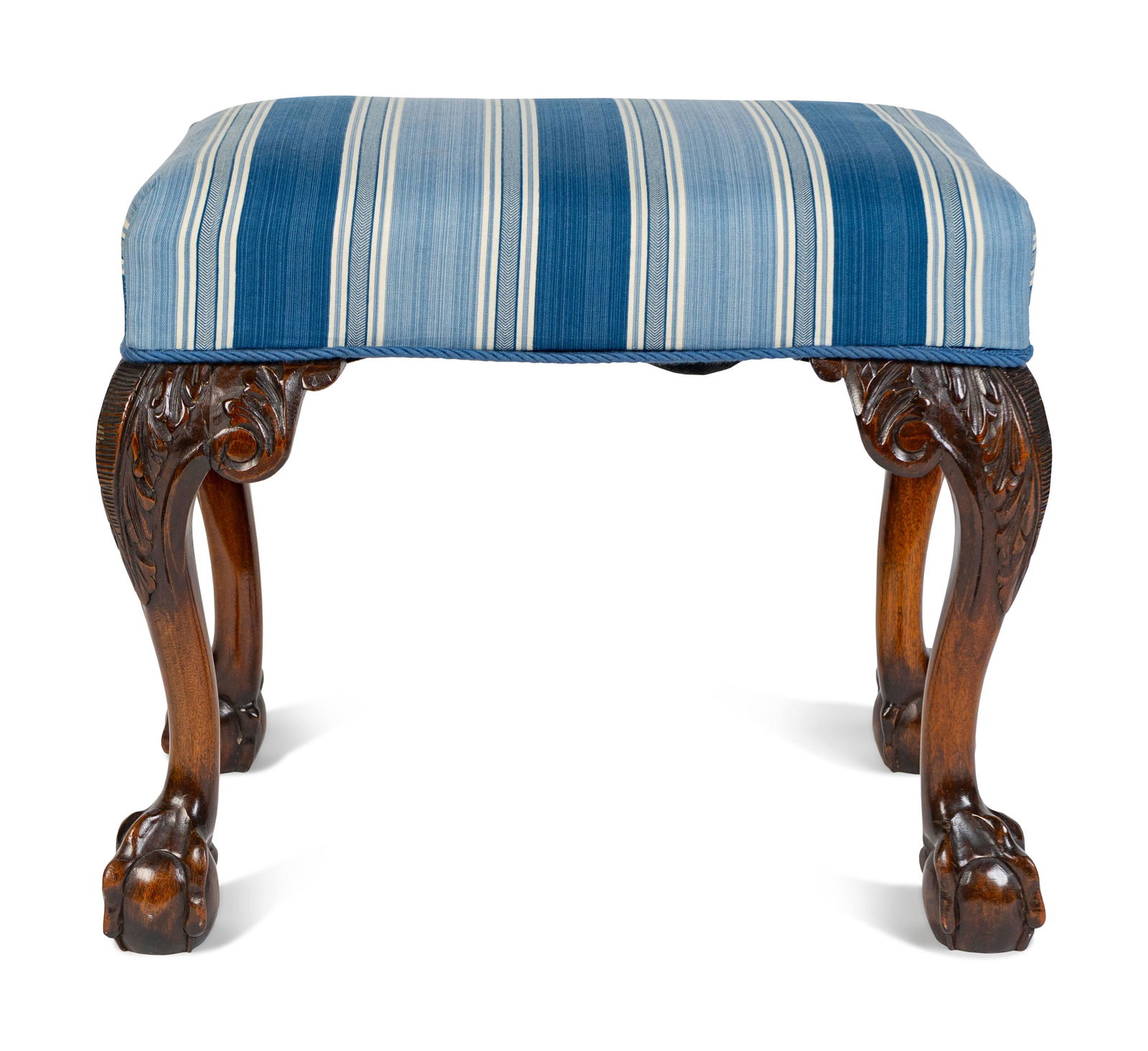 A George II Carved Mahogany Stool Height 19 x width 23 (1 of 3)