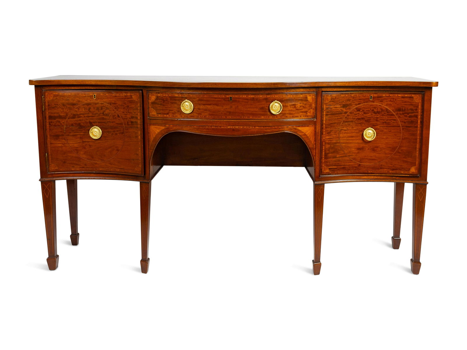 A George III Satinwood Inlaid Mahogany Sideboard Height (1 of 3)