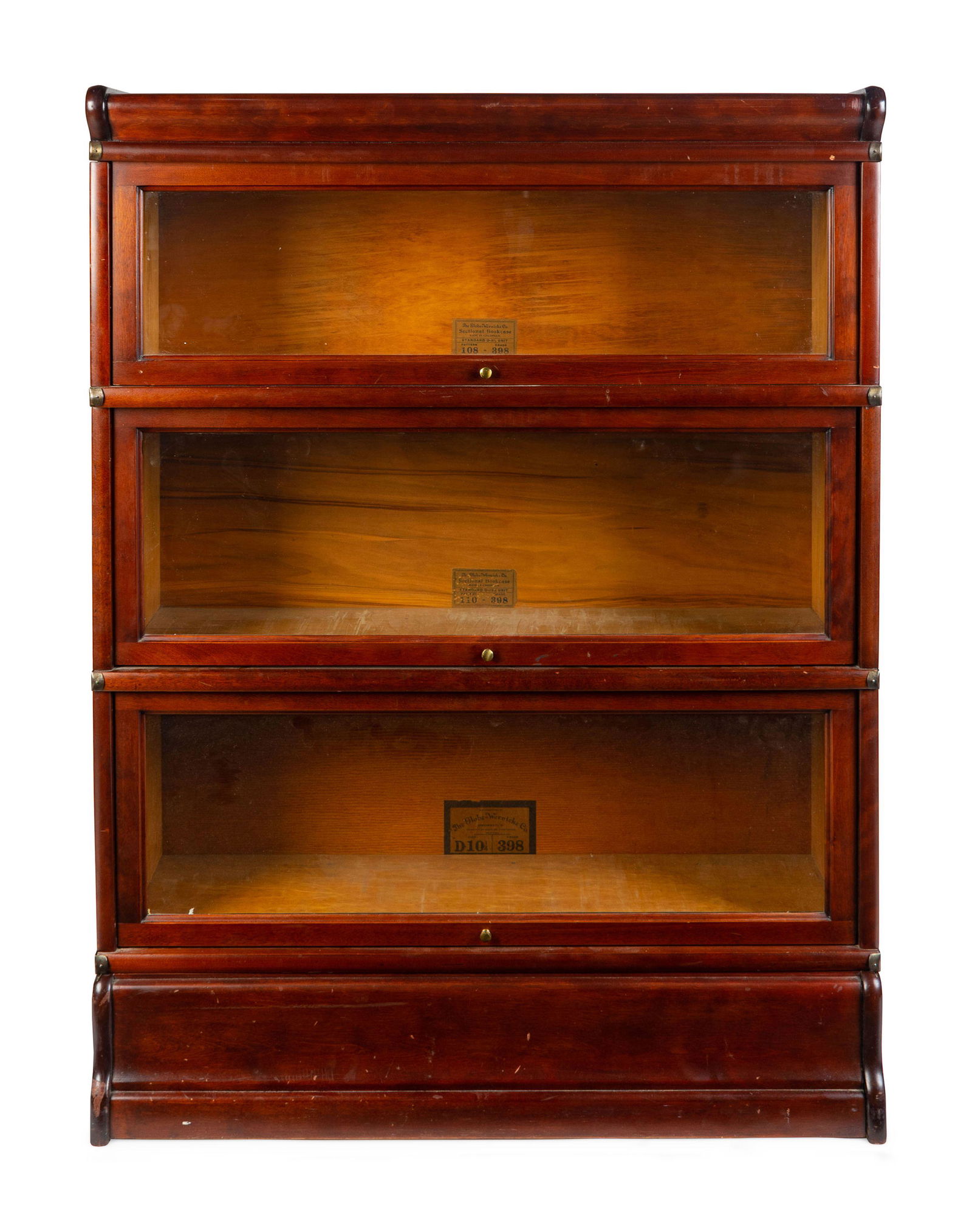 A Mahogany and Glass Barrister Bookcase (1 of 3)