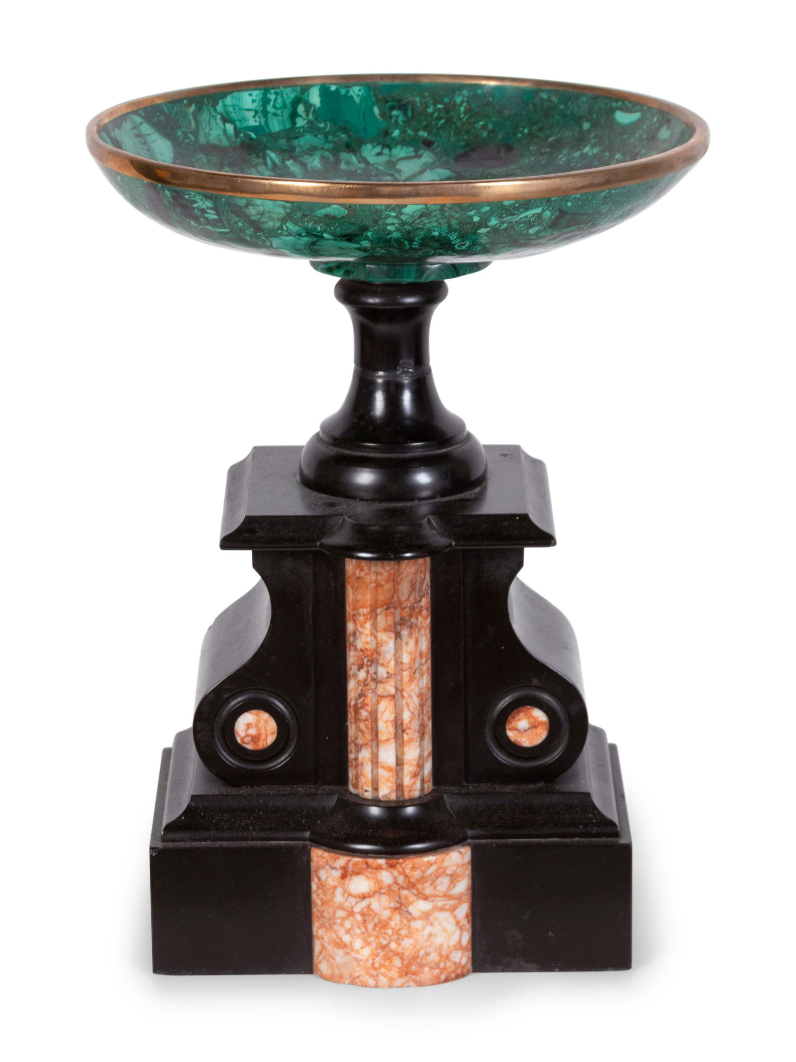 A Neoclassical Style Marble and Malachite Tazza Height (1 of 4)