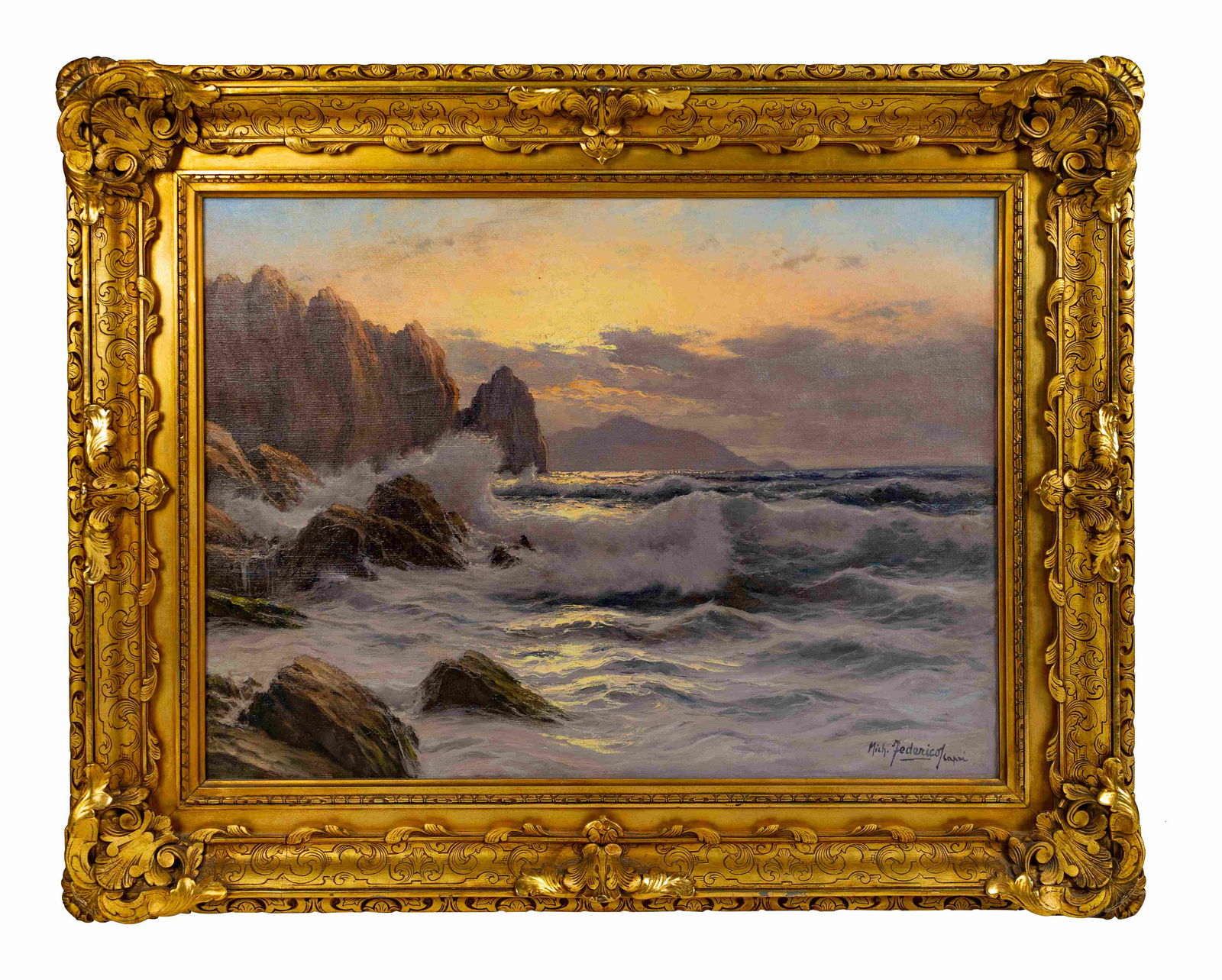 Cavalier Michele Federico (Italian, 1884-1966) Waves at (1 of 5)