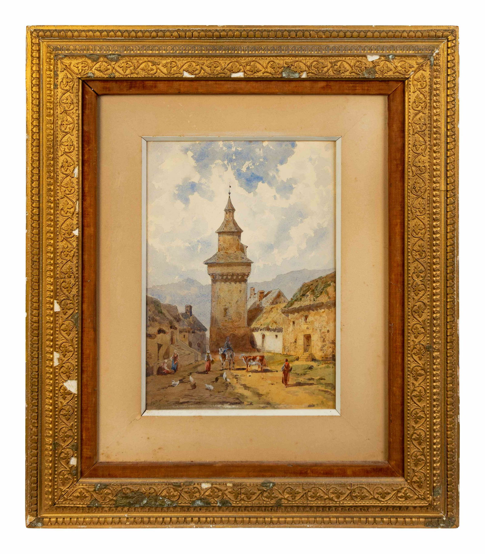 Artist Unknown Village Scene (1 of 4)