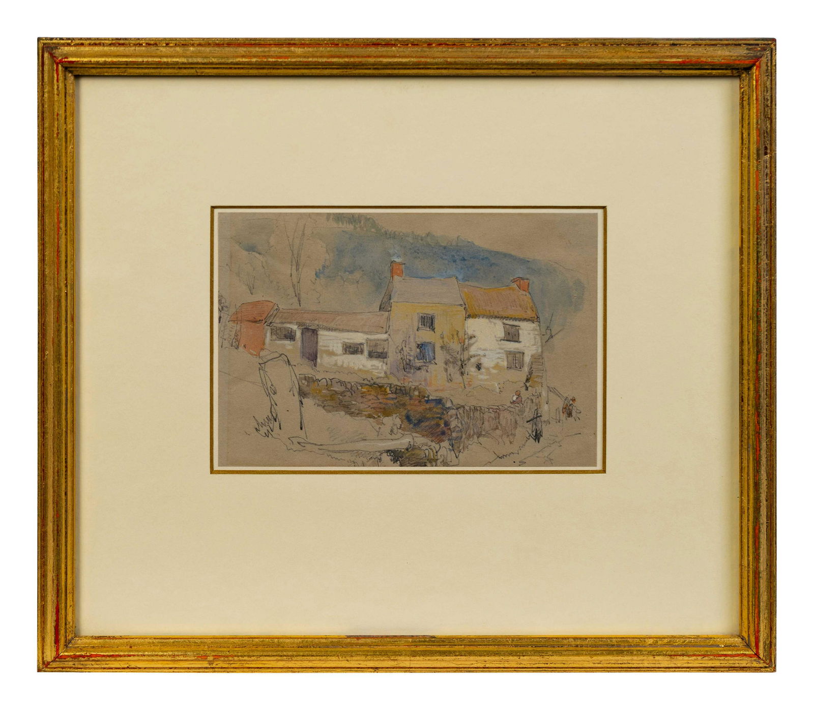 David Cox (English, 1783-1859) Cottages in Wales (1 of 3)