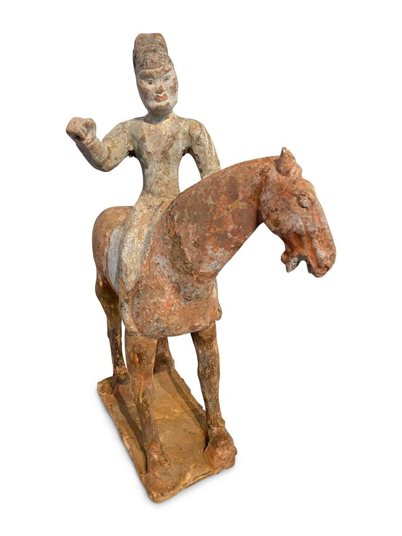 Two Chinese Sancai Pottery Figures (1 of 9)