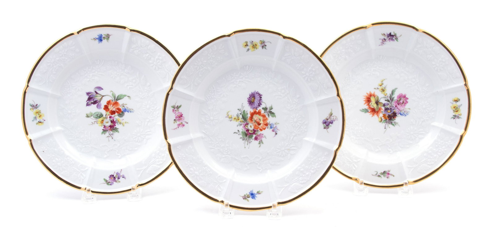 A Set of Eleven German Porcelain Plates Diameter 8 1/2 (1 of 1)
