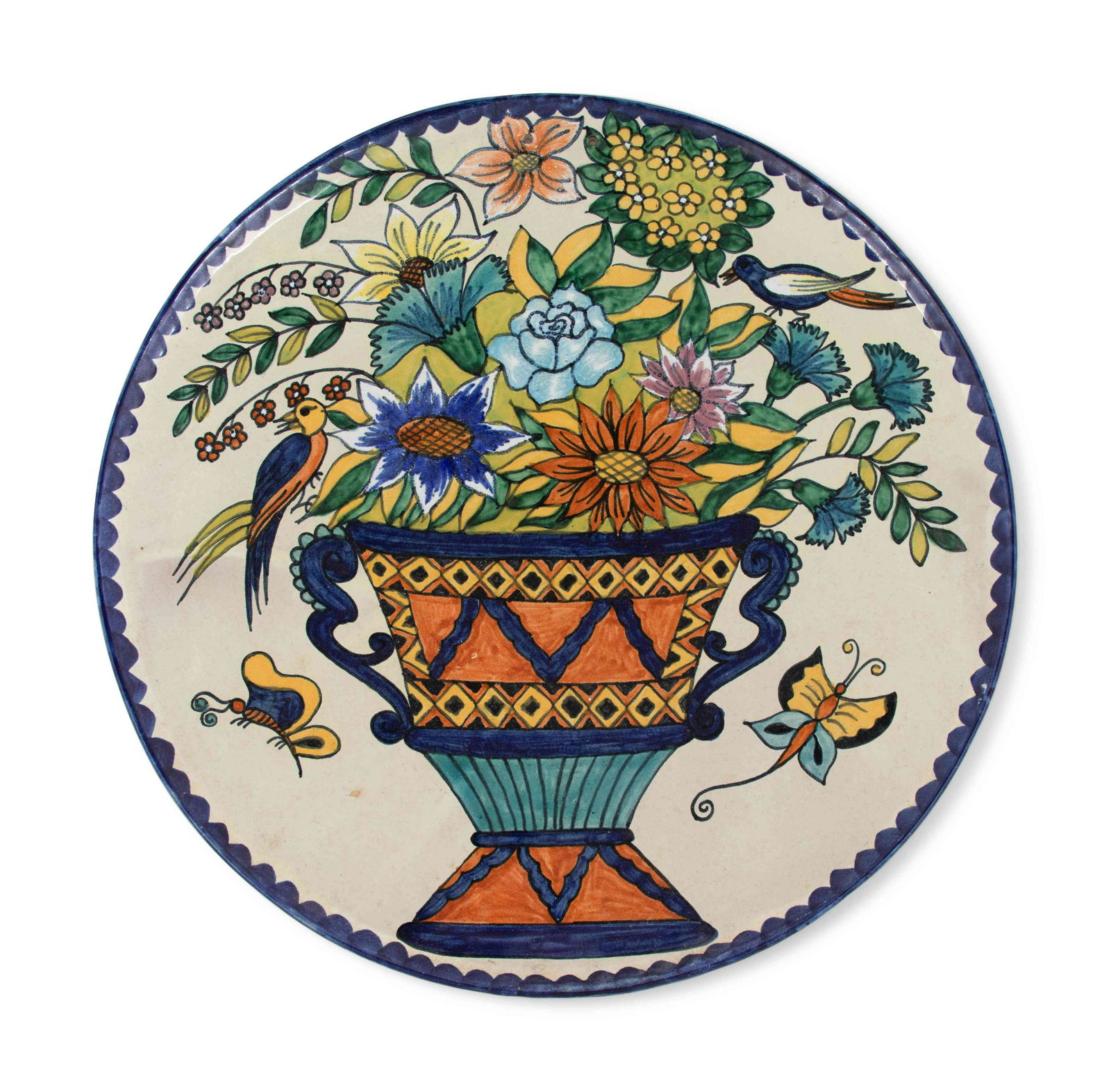 A Large Mexican Pottery Charger (1 of 1)