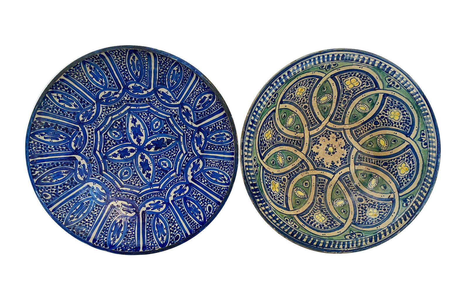 Two Large Mexican Pottery Bowls Diameter of larger 16 (1 of 3)