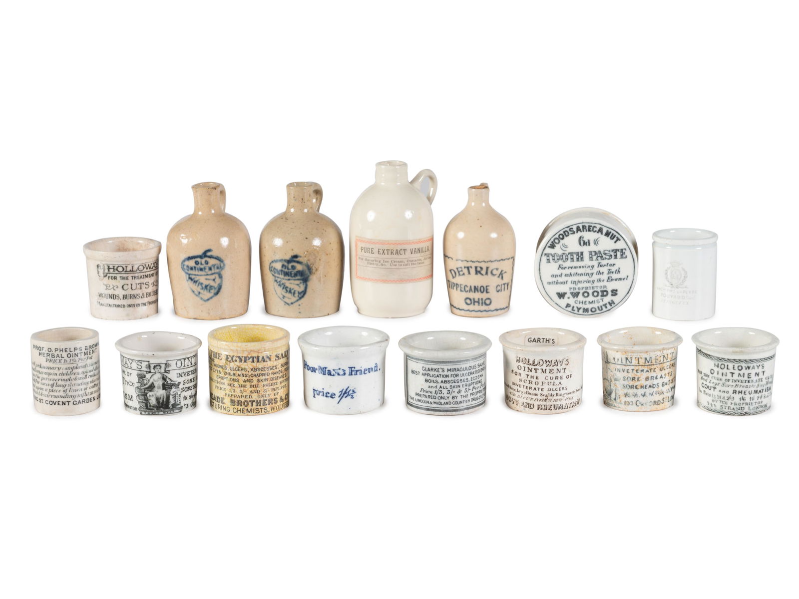 A Group of Miniature Advertising Stoneware and (1 of 2)
