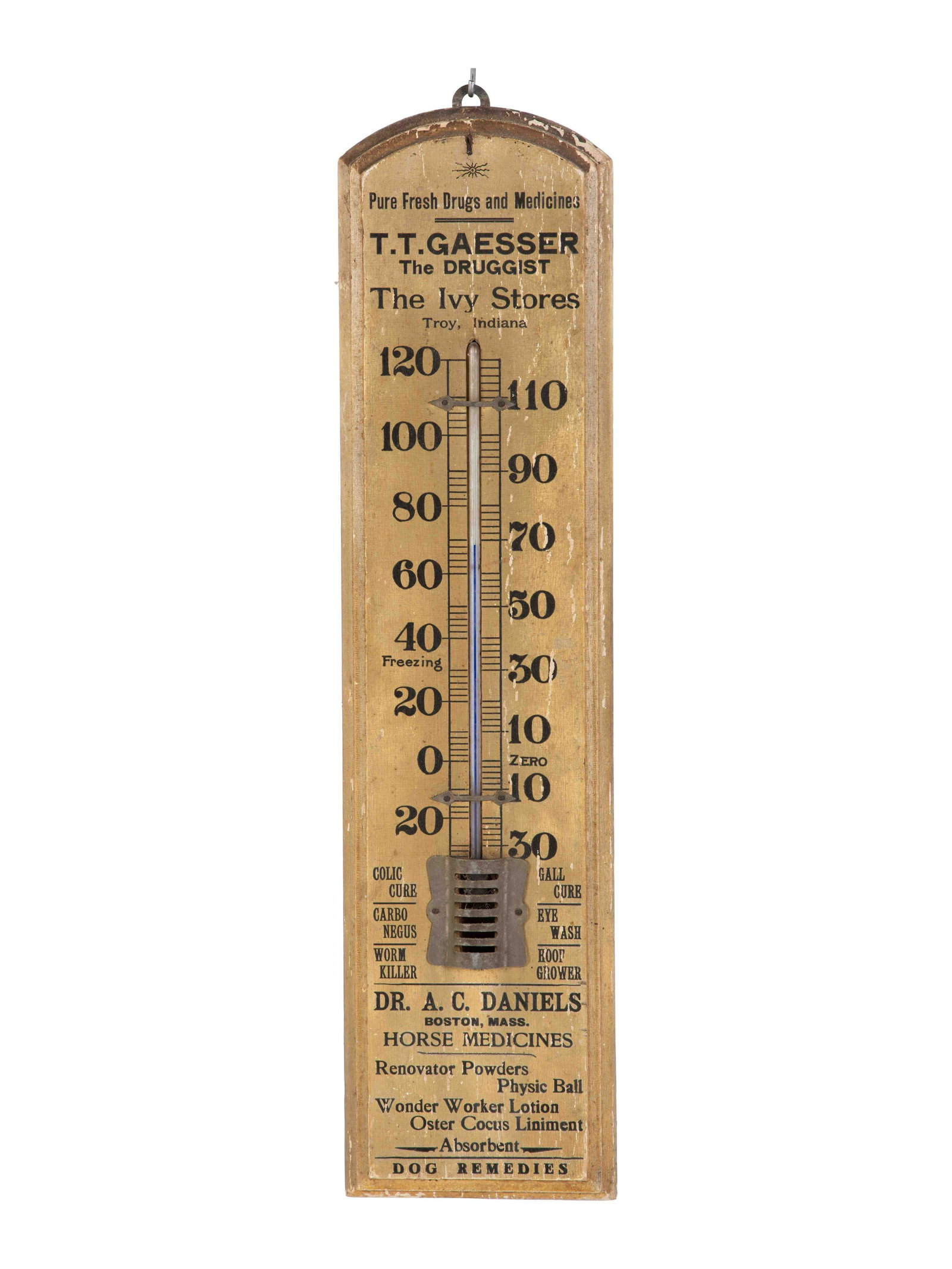 Two Wooden Advertising Thermometers (1 of 2)