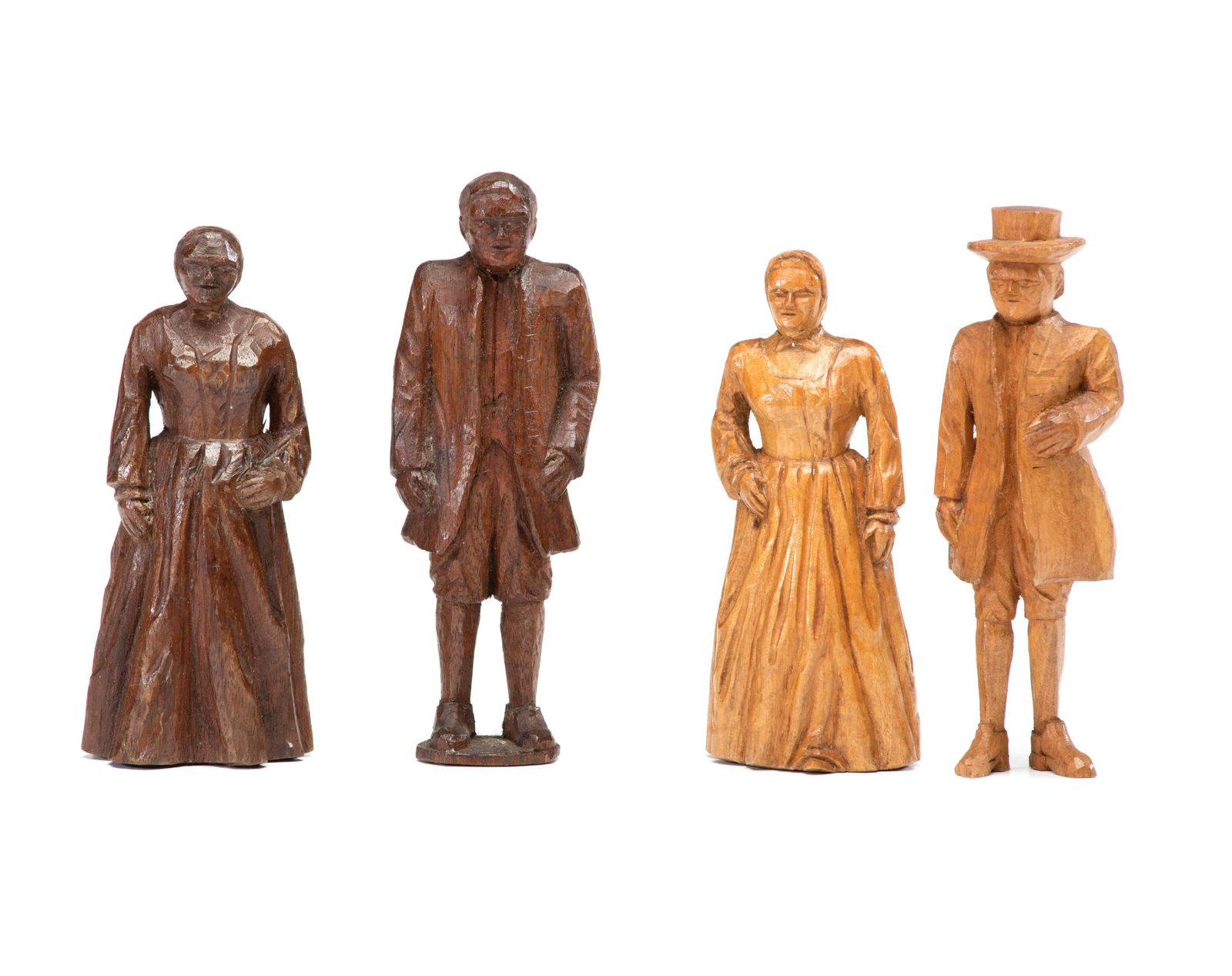 Four Carved Wooden Folk Art Figurines (1 of 3)