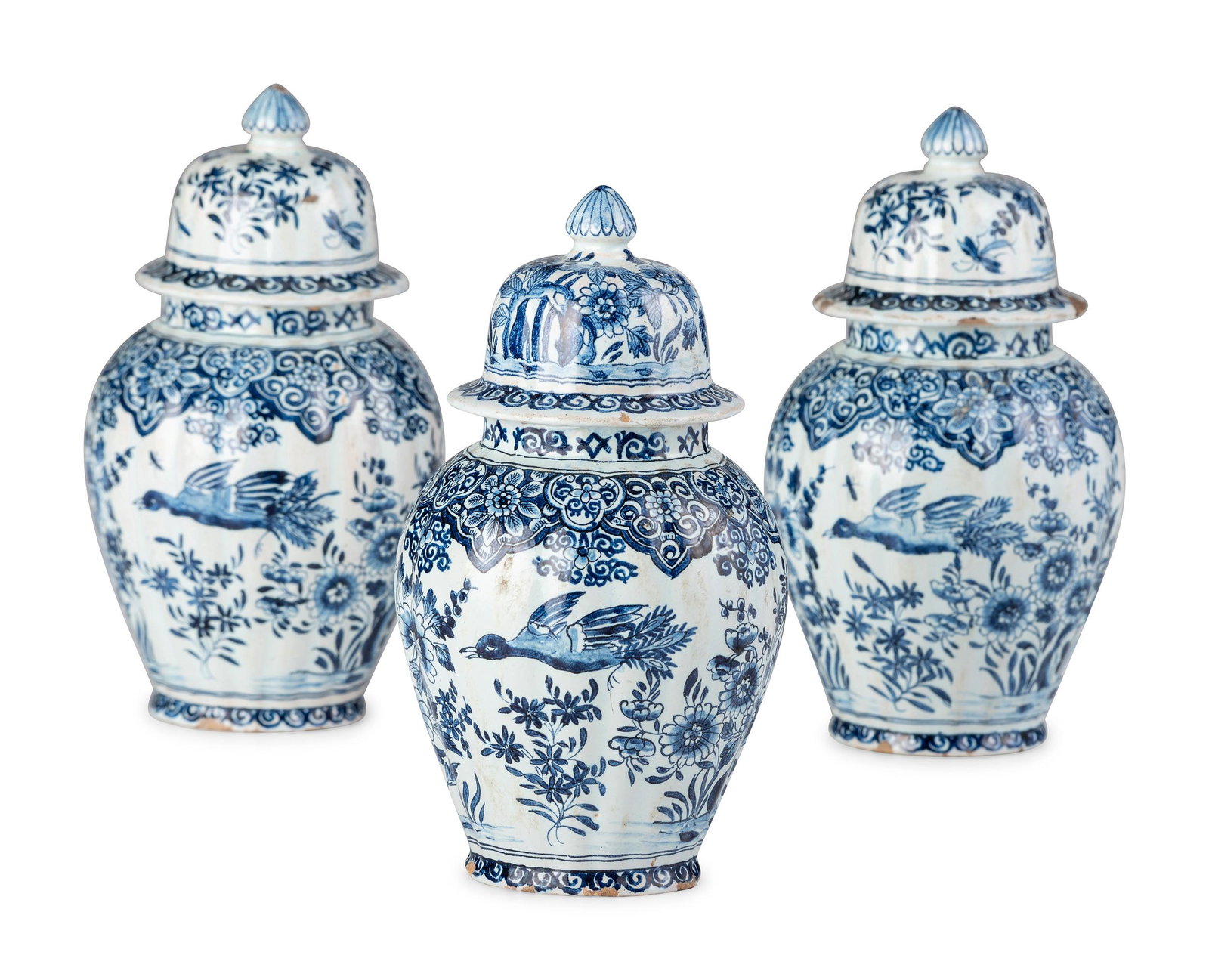 A Three Piece Delftware Garniture (1 of 3)