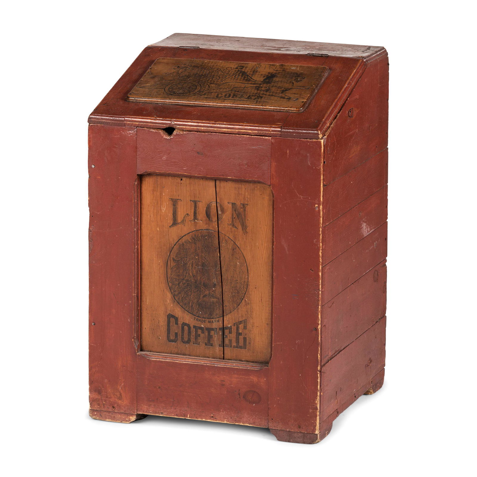 A Lion Coffee Painted Store Bin (1 of 4)