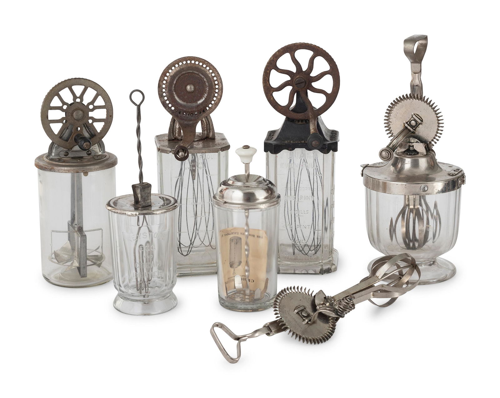 A Group of Six Beater Jars  largest 13 x 5 inches (1 of 8)