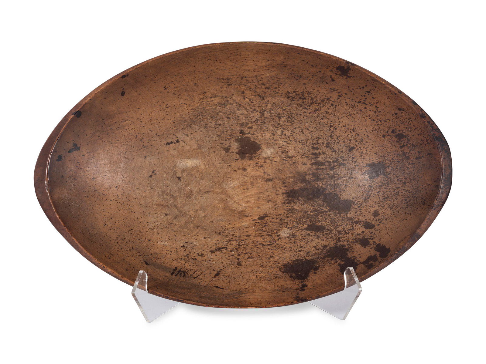 A Large Wooden Oval Dough Bowl (1 of 3)