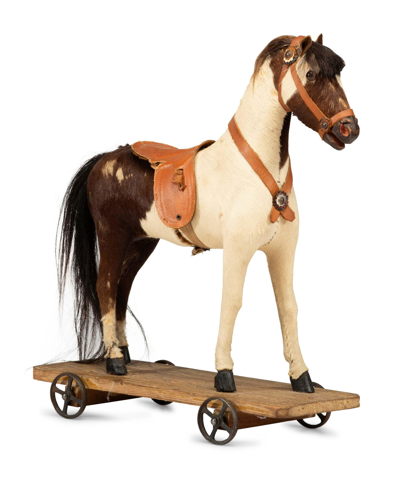 A Horse Hide Horse-Form Child's Pull Toy (1 of 2)