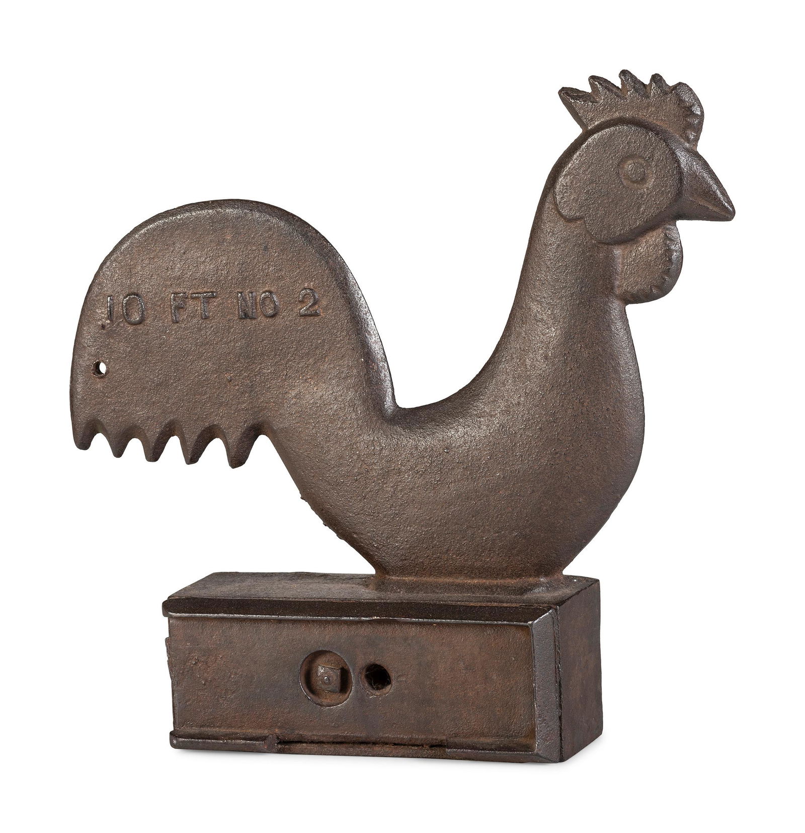 A Cast Iron Rooster Windmill Weight (1 of 3)