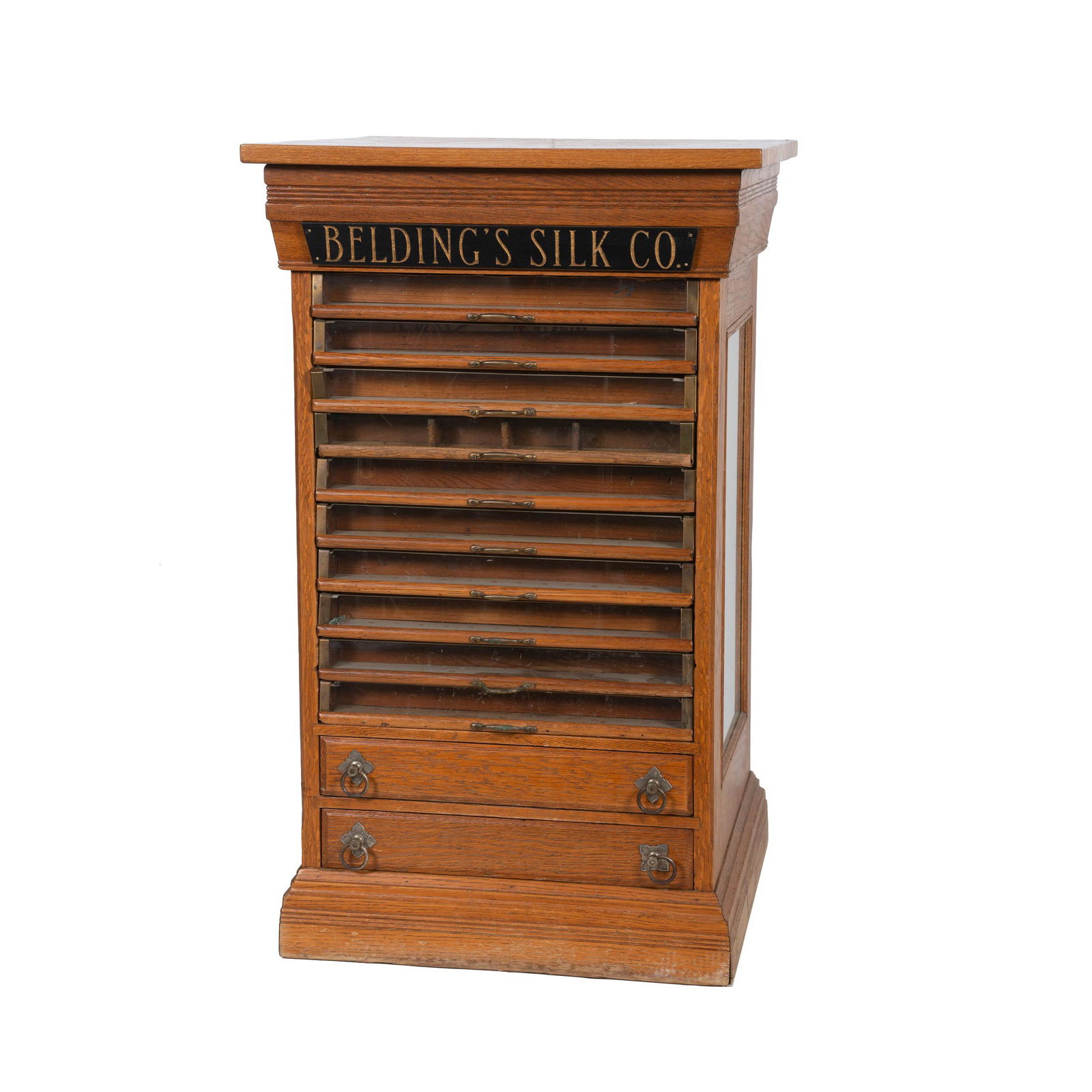 A Belding's Silk Co. Oak Spool Cabinet (1 of 3)