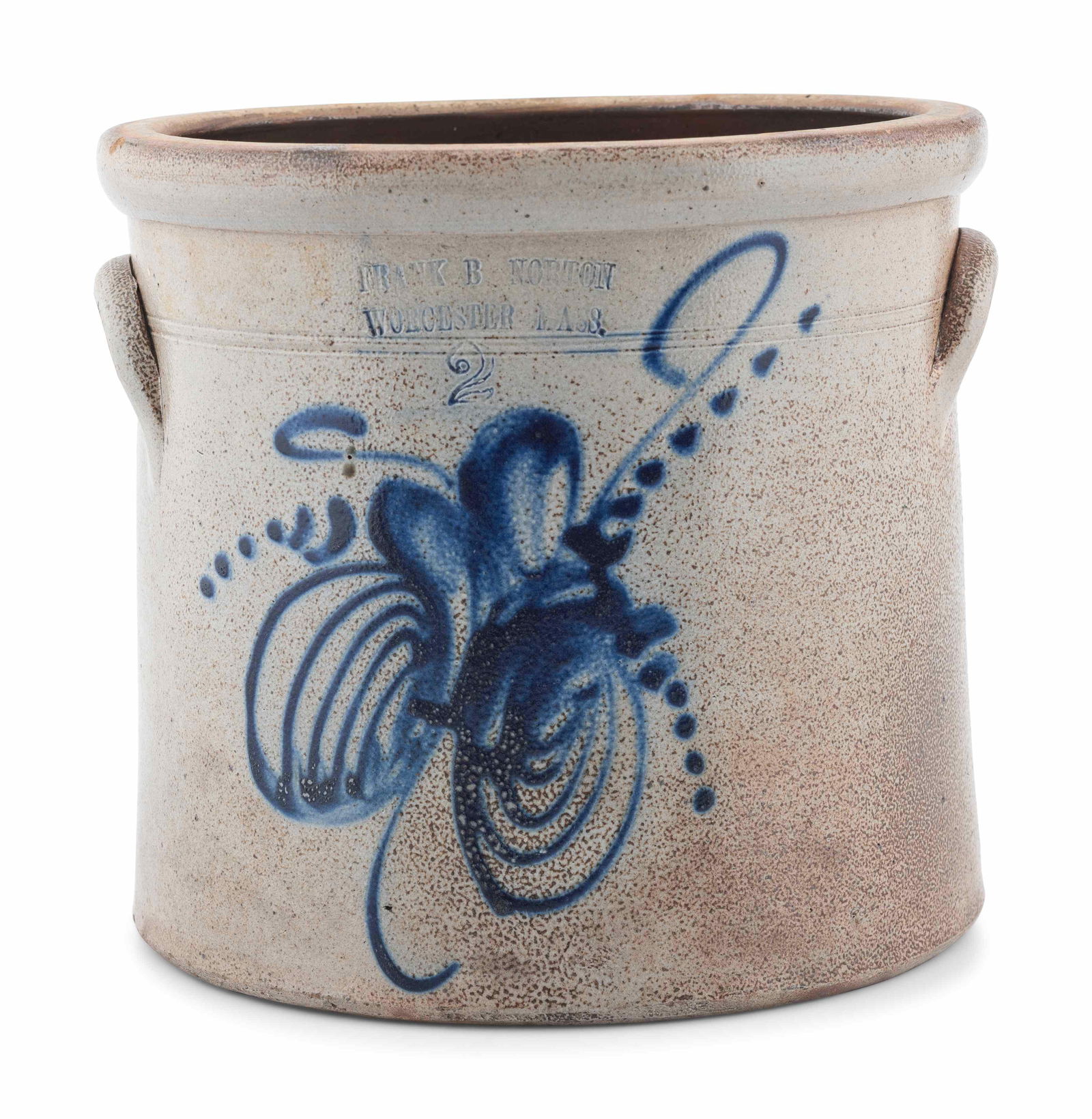 A Frank B. Norton & Co. Two-Gallon Cobalt Decorated (1 of 3)