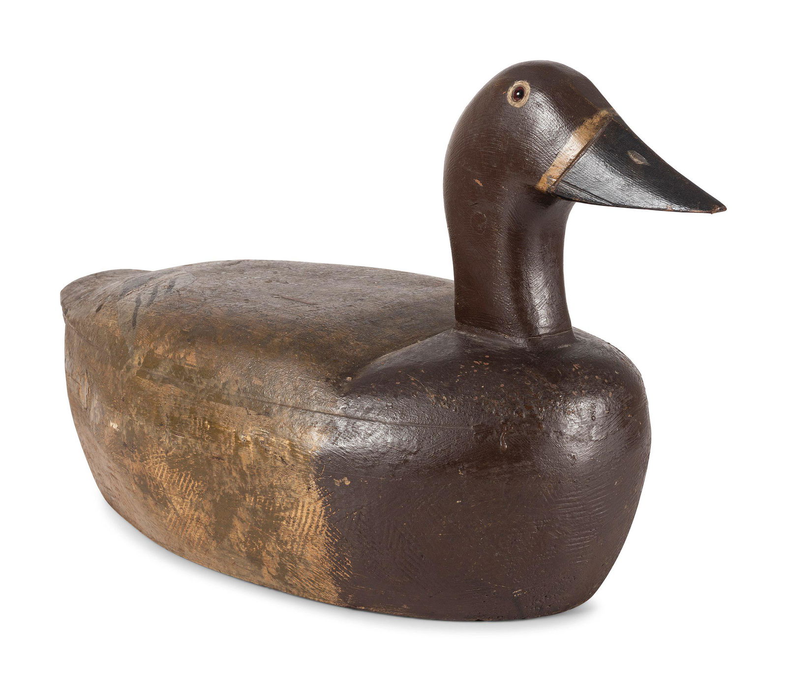 A Large Painted Wood Duck Decoy (1 of 3)