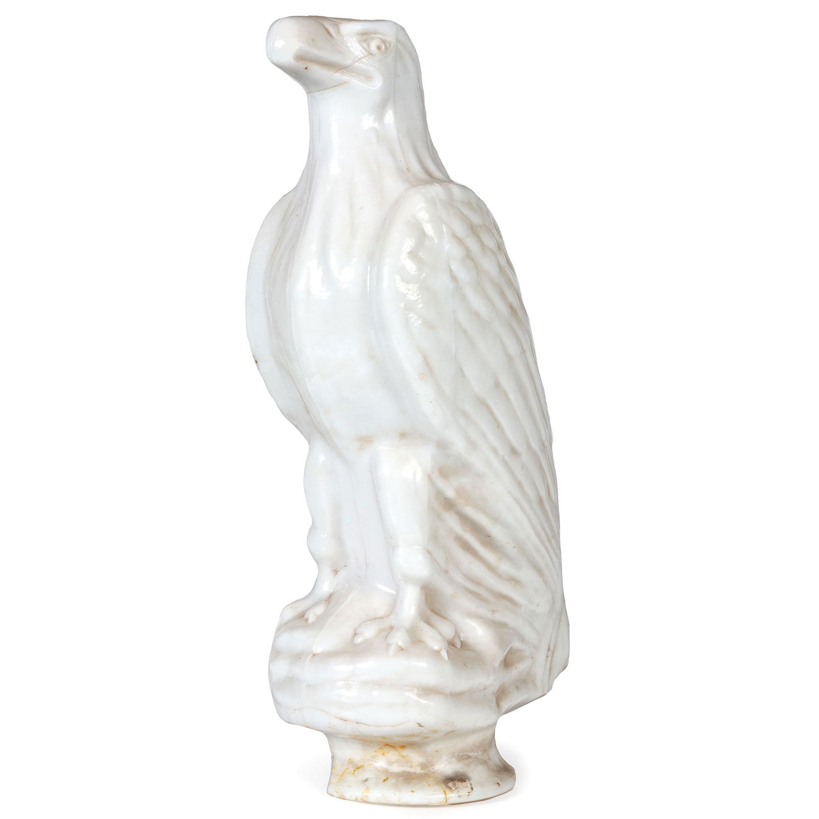 A White Eagle Gasoline Molded Glass Pump Globe (1 of 3)