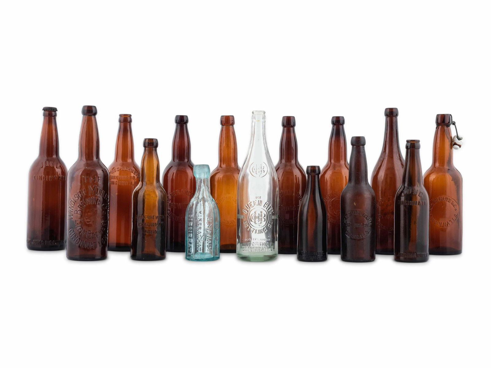 Fifteen Cincinnati Brewery and Mineral Water Bottles (1 of 9)