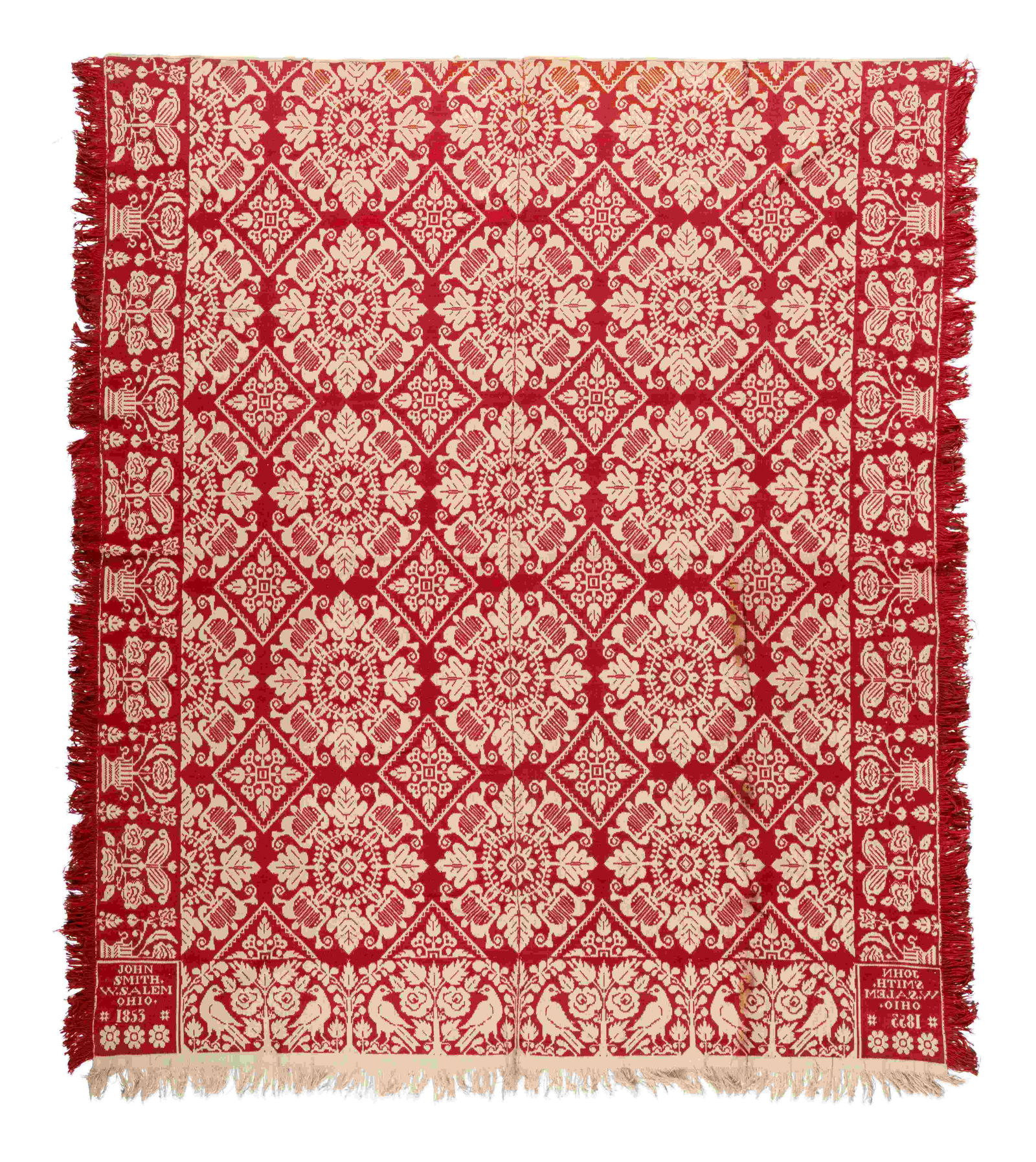 A Signed Ohio Coverlet and a Patriotic Coverlet (1 of 4)