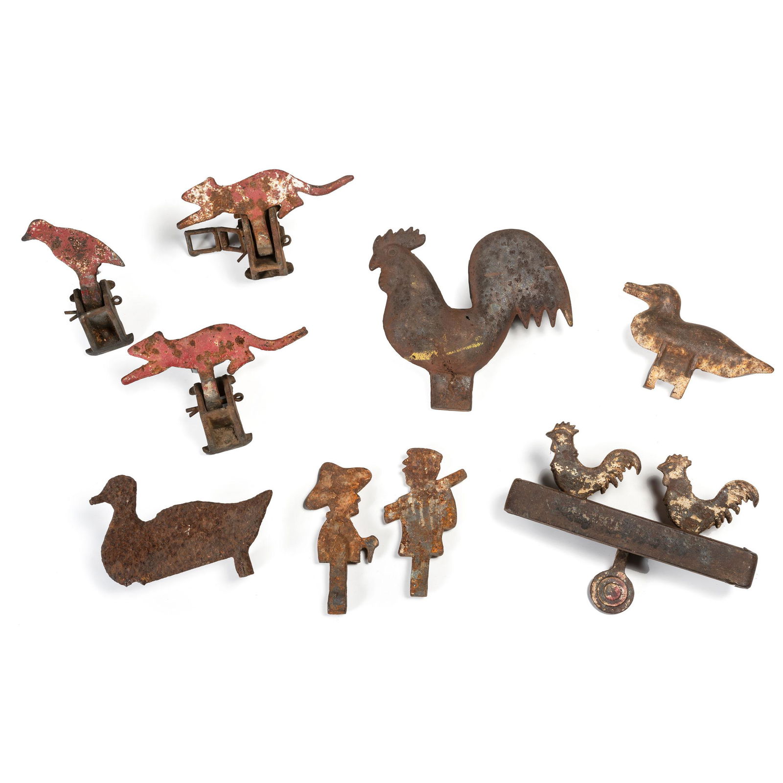 Nine Cast Iron Carnival Targets (1 of 1)