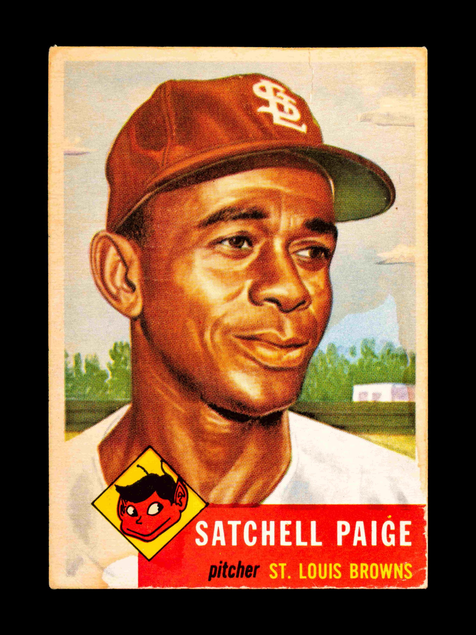 A 1953 Topps Satchel (Satchell) Paige Baseball Card No. (1 of 2)