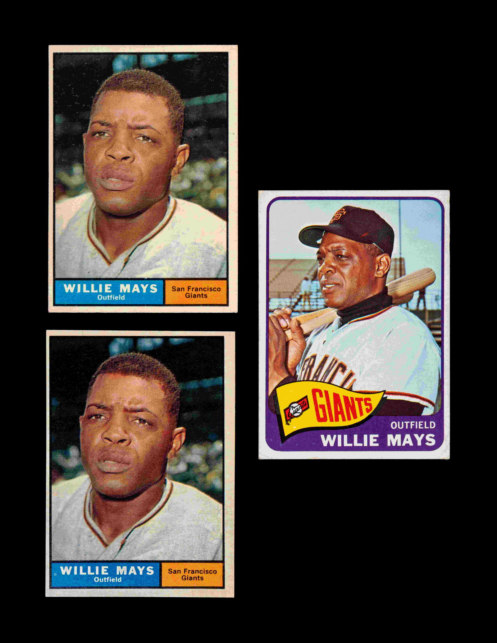 A Group of Three 1960s Topps Willie Mays Baseball (1 of 2)