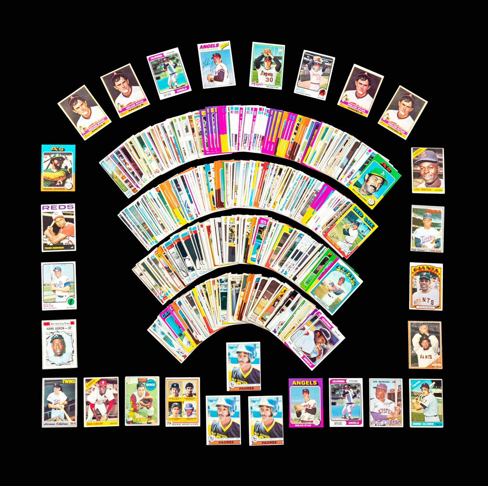 A Group of 373 Assorted 1960s and 1970s Topps Baseball (1 of 3)